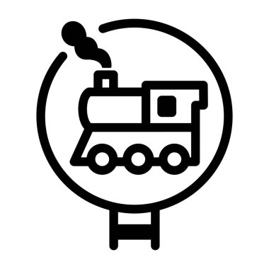 Bir demiryolu tahtasının doğrusal biçim simgesi 