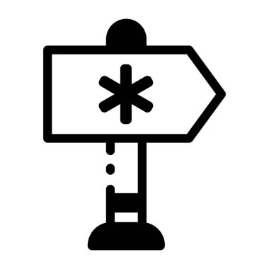 İlk yardım yön tahtasının satır simgesi 