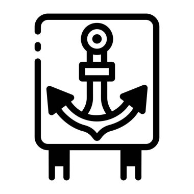 Bir çapa işaretinin satır biçimi simgesi 