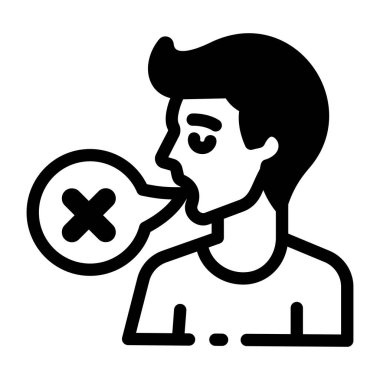 Öksürük işareti göstermeyen bir satır biçimi simgesi 