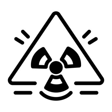 Radyasyon tehlikesi gösteren bir uyarı işareti simgesi 