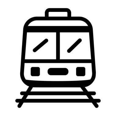 Bir tramvay işaretinin tramvay çizgisi biçimi simgesi 