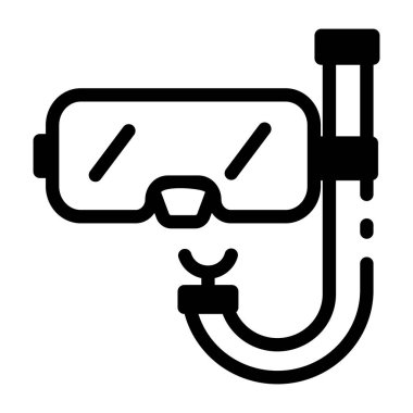 Şnorkelleme alanını gösteren bir tabelanın doğrusal biçim simgesi 