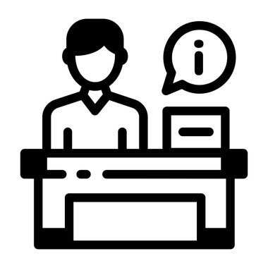 Bilgi masasının doğrusal biçim simgesi 