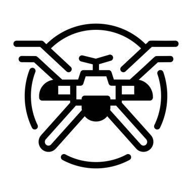 İnsansız hava aracı işareti olmayan doğrusal bir simge 