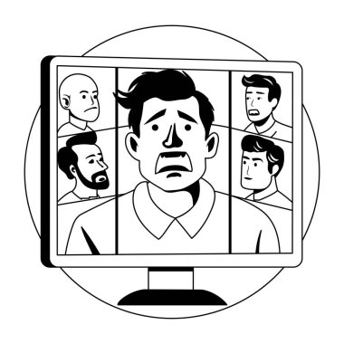 Çevrimiçi işçi illüstrasyonundan çok etkilenmiş. 