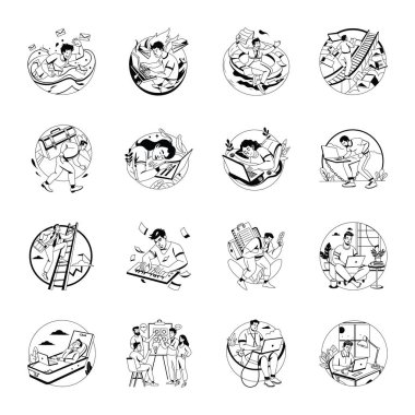 Kabartma Biçimi Aşırı Çalışma Çizimleri 