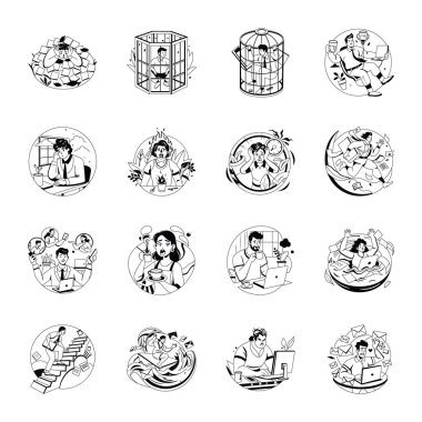 Zamanlama, planlayıcı, takvim, yıllık, strateji, yönet, düzenle, rutin, kabartma, vektör, illüstrasyon