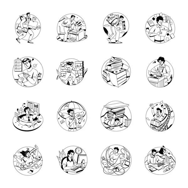 Glyph Biçim Çalışma Yığını Çizimlerinin Koleksiyonu 