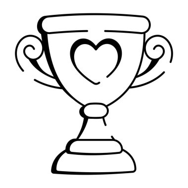 Halo kalbin el çizimi simgesi. 