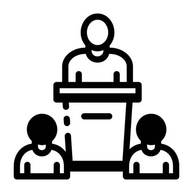 Öğrenci Bir öğrenci konuşmasının doğrusal simgesi 