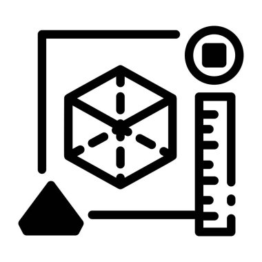 Geometri şeklini gösteren doğrusal bir simge 