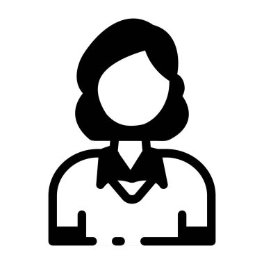 Bir okul öğretmeninin doğrusal biçim simgesi 