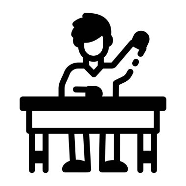 Bir okuma lambasının doğrusal simgesi okunuyor 