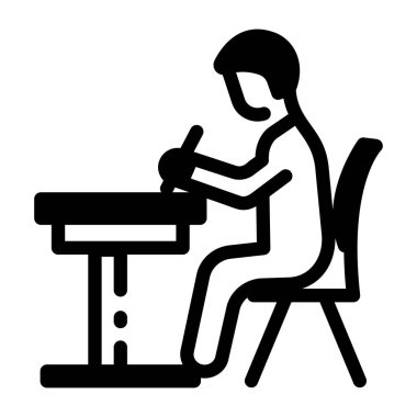 Bir okuma lambasının doğrusal simgesi okunuyor 