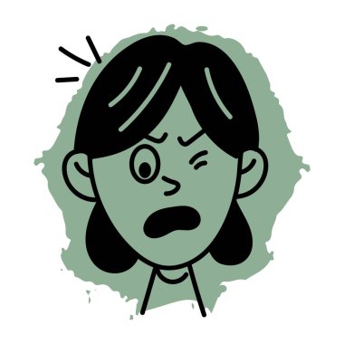 Şüpheli bir ifade, elle çizilmiş bir simge 