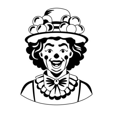 Bir sirk joker karakterinin çizimi. 