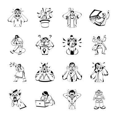 Kabartma Biçimli Komik Resimler Paketi 