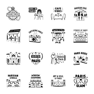 Paris Titreşimleri Moda Kabartma Biçimi Etiketleri