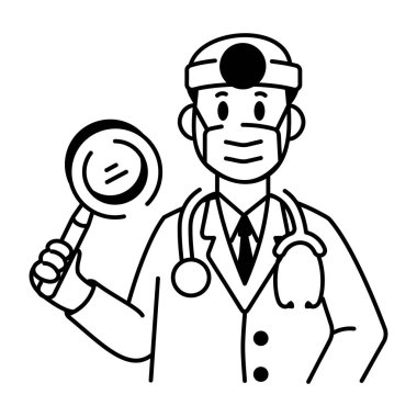 Bir beyin cerrahının karalama tarzı simgesi 