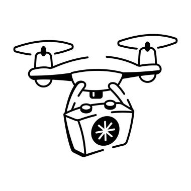 Tıbbi İHA 'nın karalama tarzı simgesi