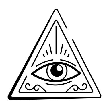 Üçüncü göz dövmesinin yarım yamalak bir simgesi.