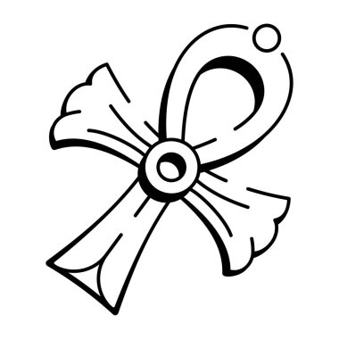 Ankh dövmesinin karalama stili simgesi