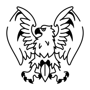 Griffin Wings dövmesinin yarım yamalak bir simgesi.