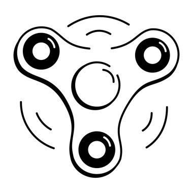 Yarım yamalak biçim simgesinde Fidget döndürücü 