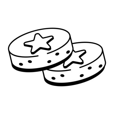 Hokey diskinin yarım yamalak bir simgesi