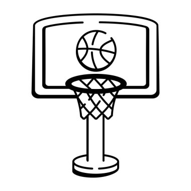 Beyzbol sopasının karalama stili simgesi, ba