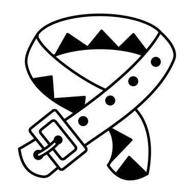 Geleneksel bir Meksika kemer ikonu el çizimi stili 