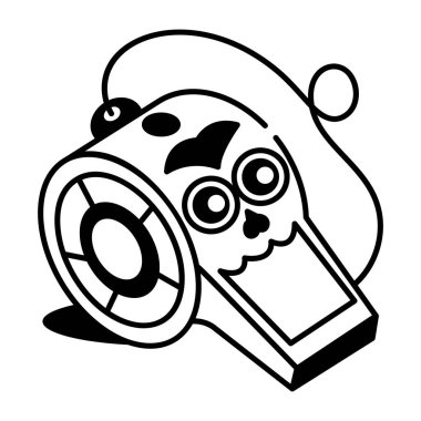 Bir Meksika ıslığının karalama tarzı simgesi 