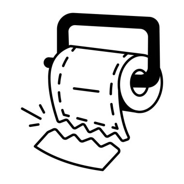 El çizimi biçim simgesi bir rulo kağıt mendil gösteriyor