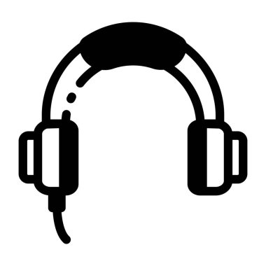 Kulaklıkların kabartma tarzı simgesi 