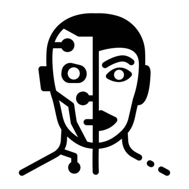 Bir insan robotu gösteren bir sembol 