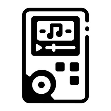 Bir müzik çaların sağlam bir biçim simgesi 