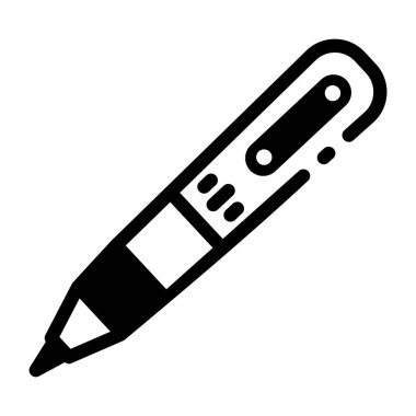 Akıllı bir kalemin kabartma biçimi simgesi 