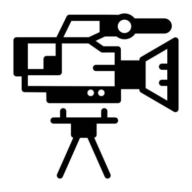 Bir video kameranın doldurulmuş biçim simgesi 