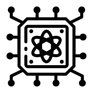 Kuantum hesaplamasını gösteren dolu bir biçim simgesi 