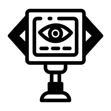 Bir retina tarayıcısının kabartma biçimi simgesi 