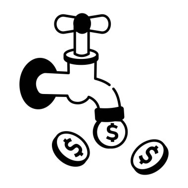 Yazar kasanın el çizimi simgesi.,