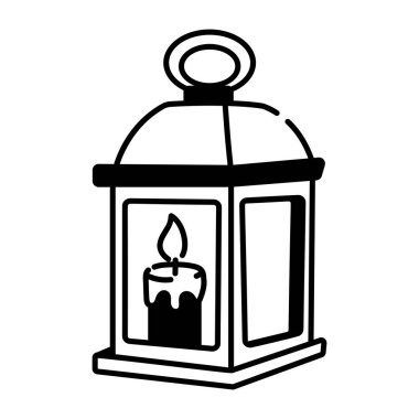 Bir gaz lambasının karalama tarzı simgesi 