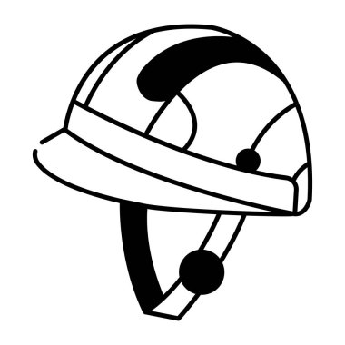 Bir işçi kaskının karalama tarzı simgesi 