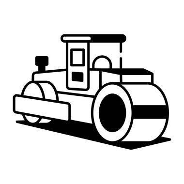 Bir yol silindirinin el çizimi simgesi 