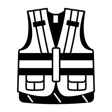 Elle çizilmiş bir güvenlik yeleği simgesi 