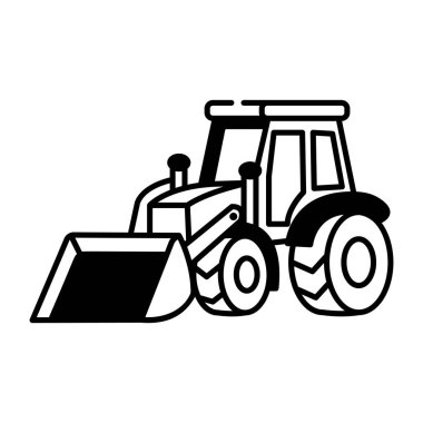 Bir buldozerin el çizimi simgesi 