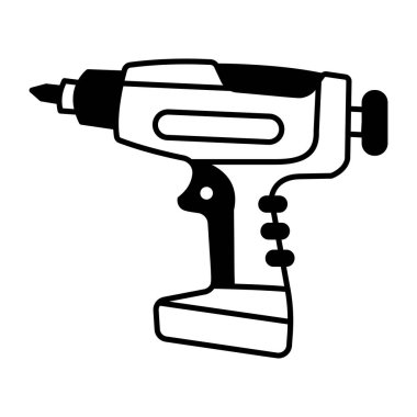 Bir el matkabının karalama tarzı simgesi 