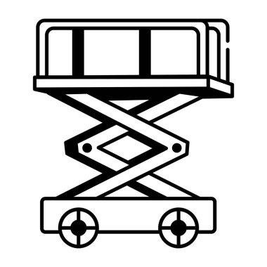 Makas kaldırmanın el çizimi biçimi simgesi 