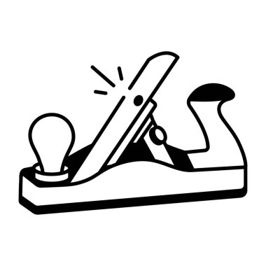 Bir el planörünün karalama tarzı simgesi 